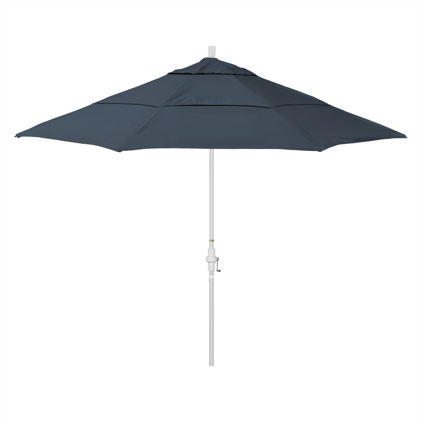 California Umbrella Golden State Series 11 ft Patio Umbrella: Collar Tilt, Crank Lift, and Aluminum Construction