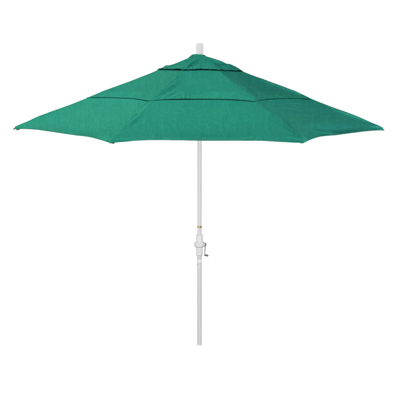 California Umbrella Golden State Series 11 ft Patio Umbrella: Collar Tilt, Crank Lift, and Aluminum Construction