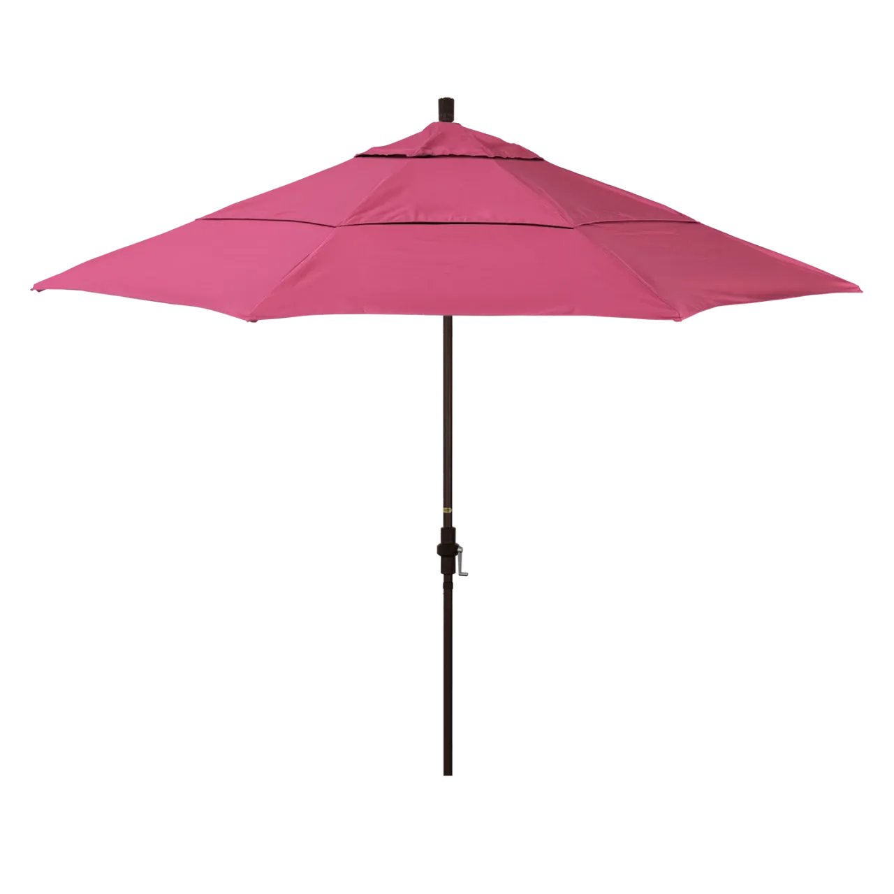 California Umbrella Golden State Series 11 ft Patio Umbrella: Collar Tilt, Crank Lift, and Aluminum Construction