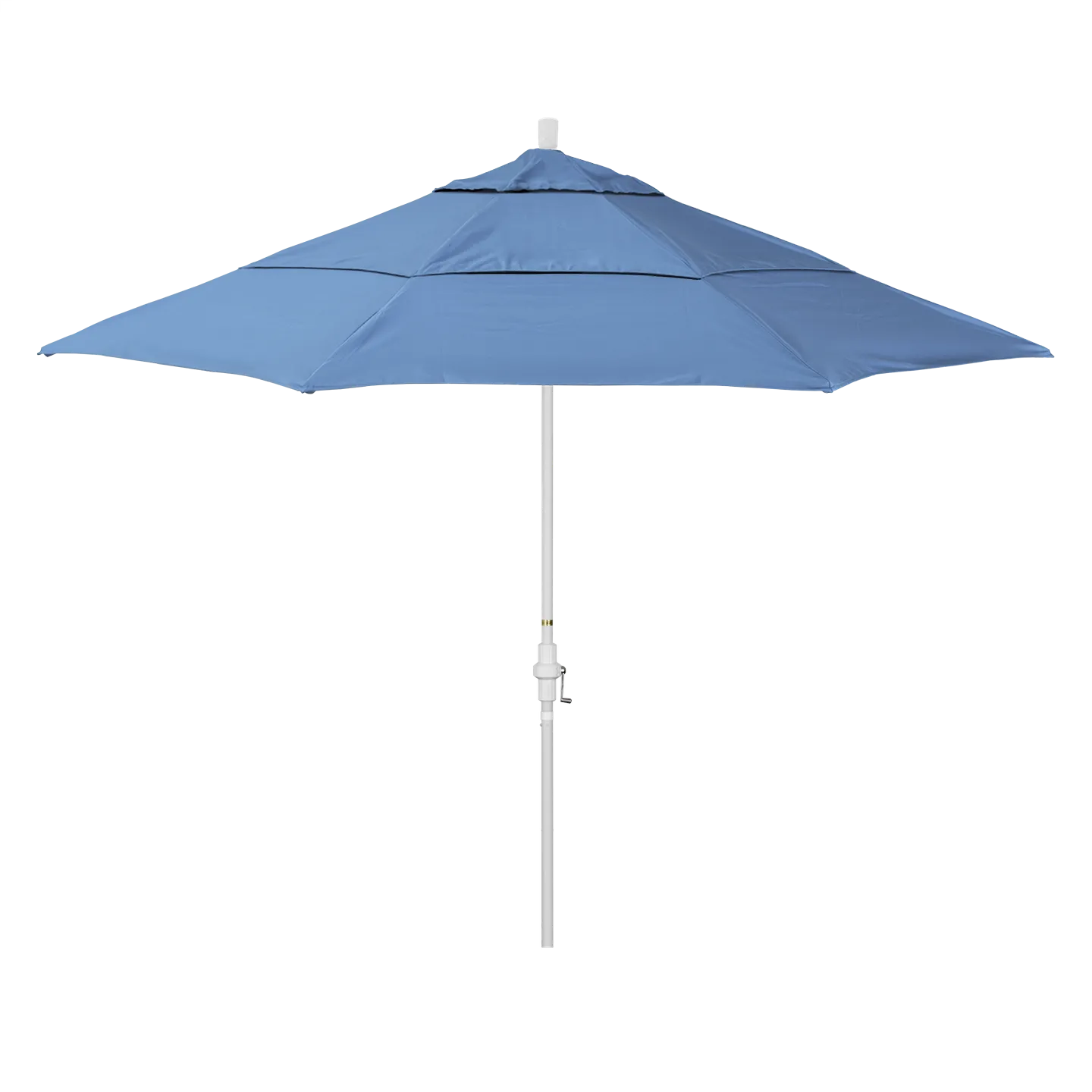 California Umbrella Golden State Series 11 ft Patio Umbrella: Collar Tilt, Crank Lift, and Aluminum Construction