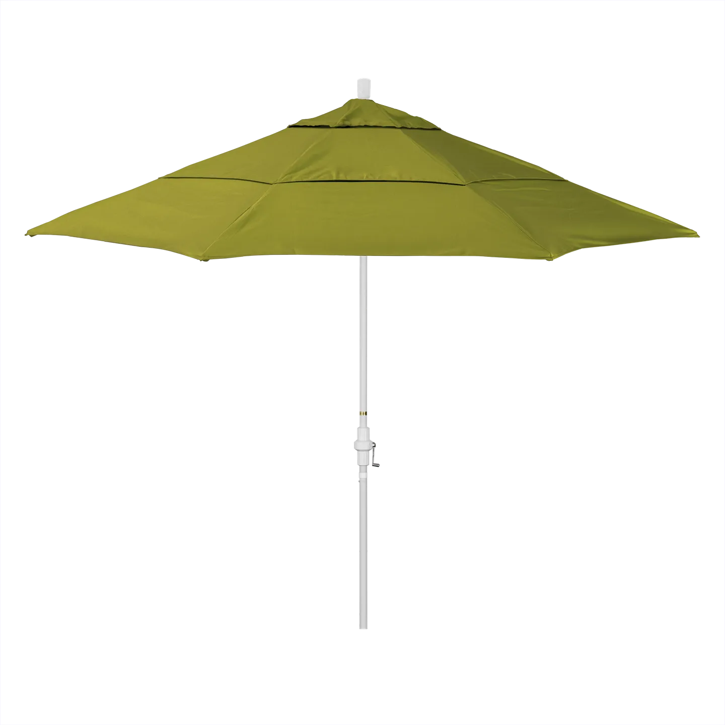 California Umbrella Golden State Series 11 ft Patio Umbrella: Collar Tilt, Crank Lift, and Aluminum Construction