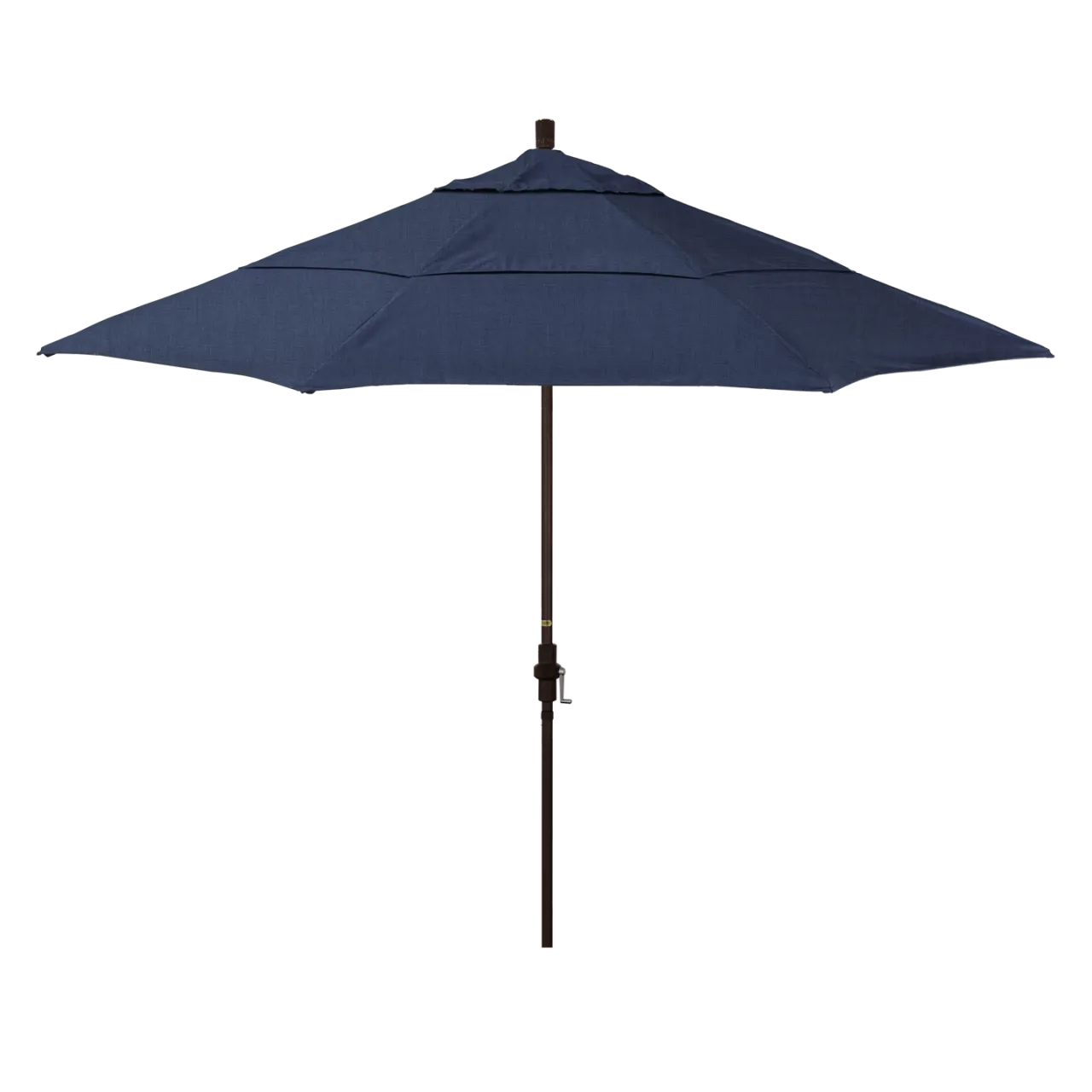 California Umbrella Golden State Series 11 ft Patio Umbrella: Collar Tilt, Crank Lift, and Aluminum Construction