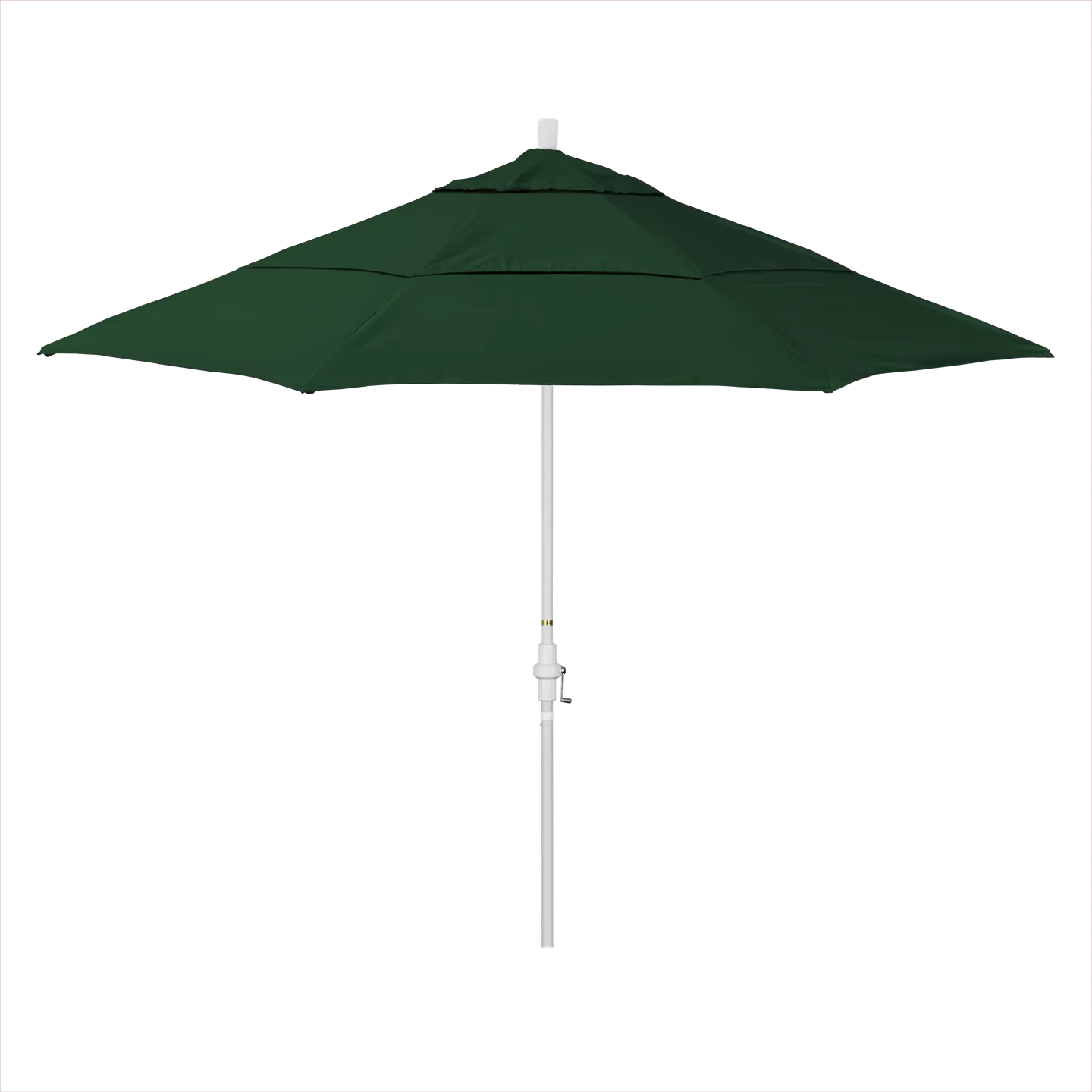 California Umbrella Golden State Series 11 ft Patio Umbrella: Collar Tilt, Crank Lift, and Aluminum Construction