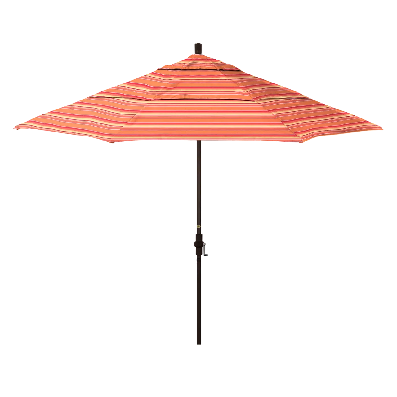 California Umbrella Golden State Series 11 ft Patio Umbrella: Collar Tilt, Crank Lift, and Aluminum Construction