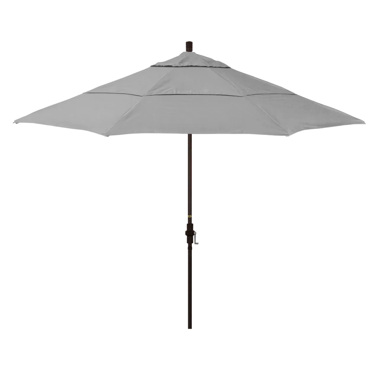 California Umbrella Golden State Series 11 ft Patio Umbrella: Collar Tilt, Crank Lift, and Aluminum Construction