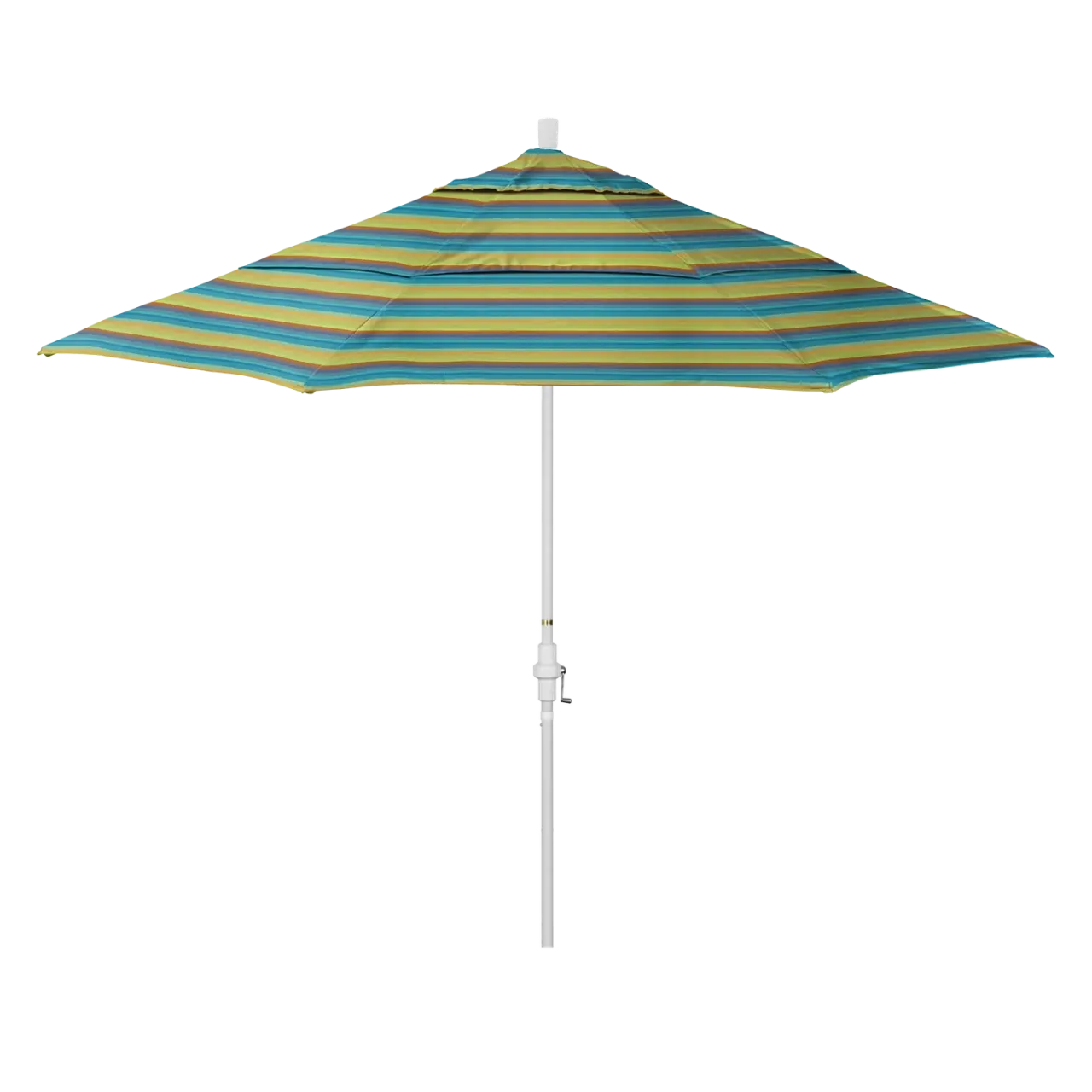 California Umbrella Golden State Series 11 ft Patio Umbrella: Collar Tilt, Crank Lift, and Aluminum Construction