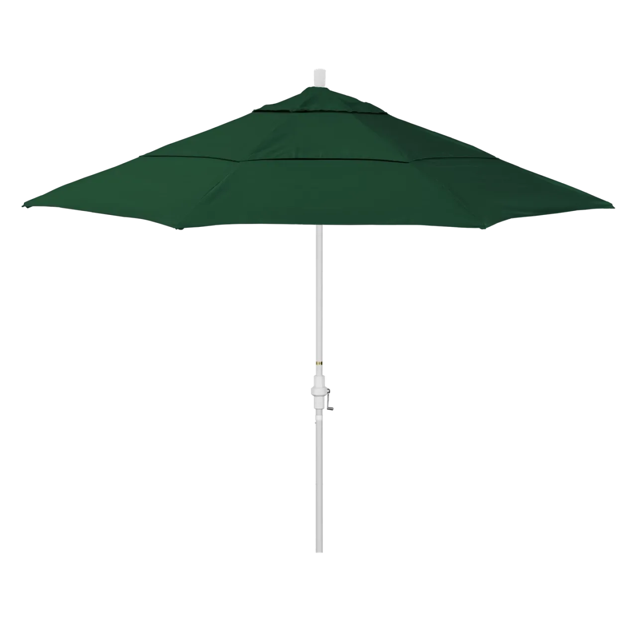 California Umbrella Golden State Series 11 ft Patio Umbrella: Collar Tilt, Crank Lift, and Aluminum Construction
