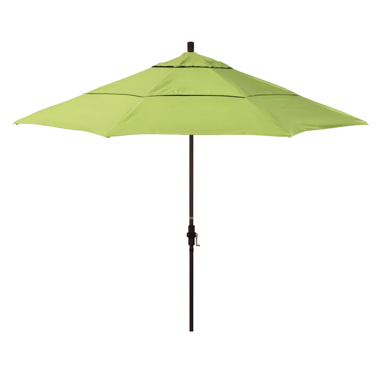California Umbrella Golden State Series 11 ft Patio Umbrella: Collar Tilt, Crank Lift, and Aluminum Construction