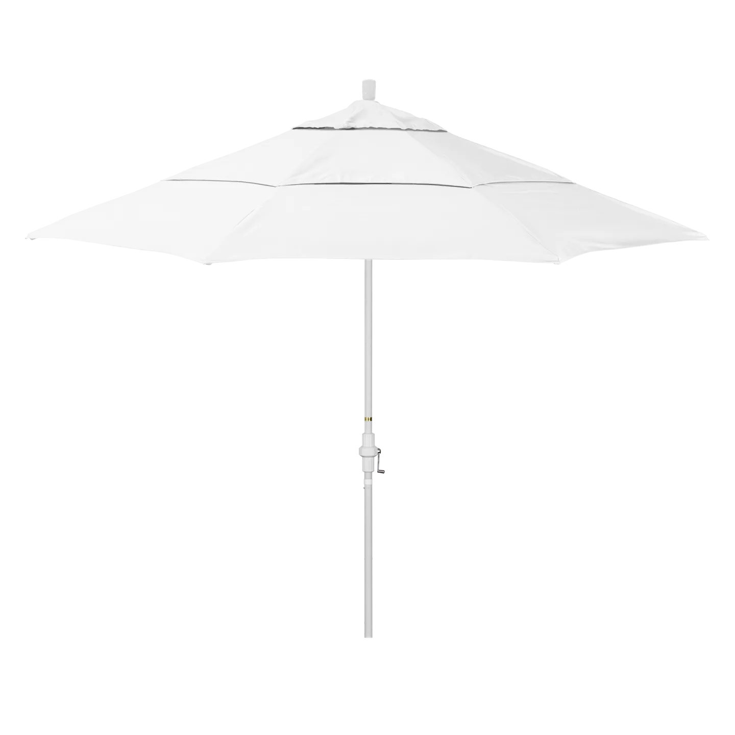 California Umbrella Golden State Series 11 ft Patio Umbrella: Collar Tilt, Crank Lift, and Aluminum Construction