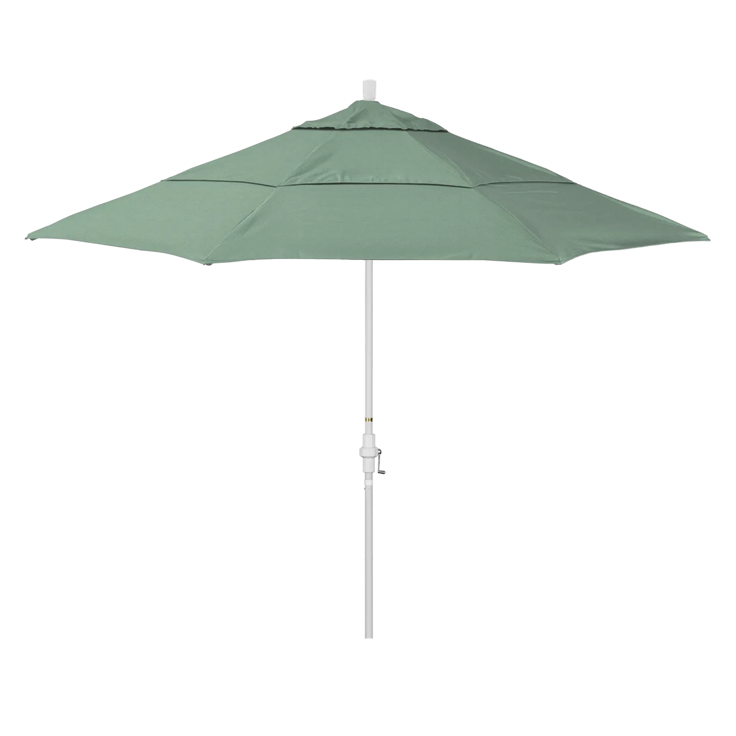 California Umbrella Golden State Series 11 ft Patio Umbrella: Collar Tilt, Crank Lift, and Aluminum Construction