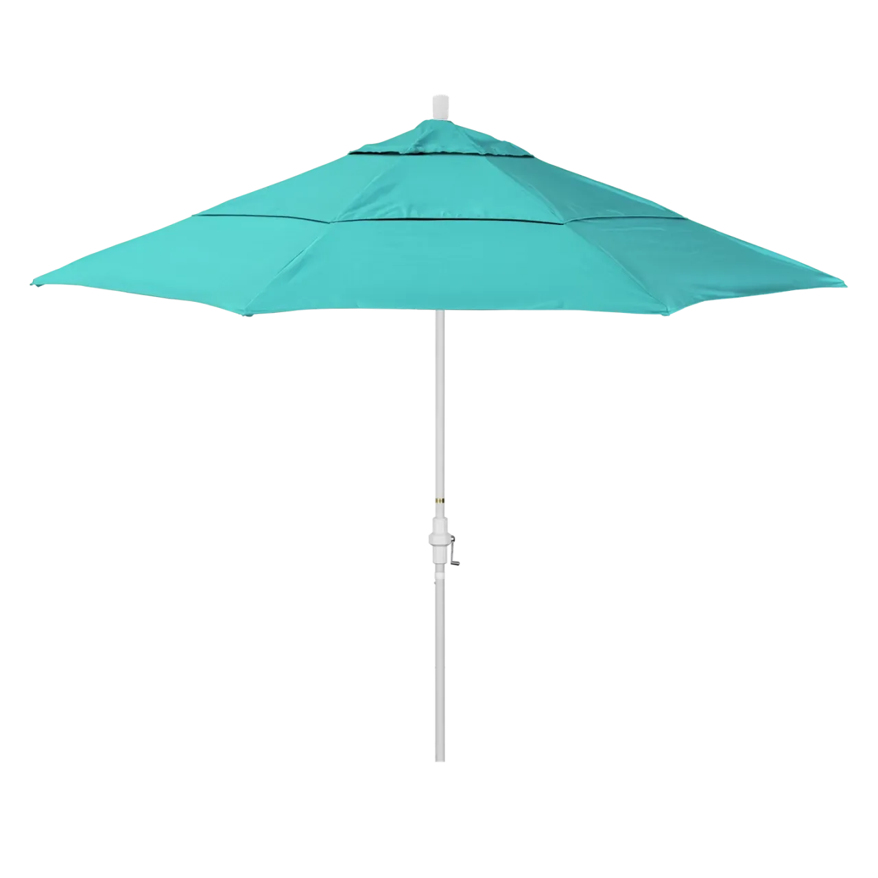 California Umbrella Golden State Series 11 ft Patio Umbrella: Collar Tilt, Crank Lift, and Aluminum Construction