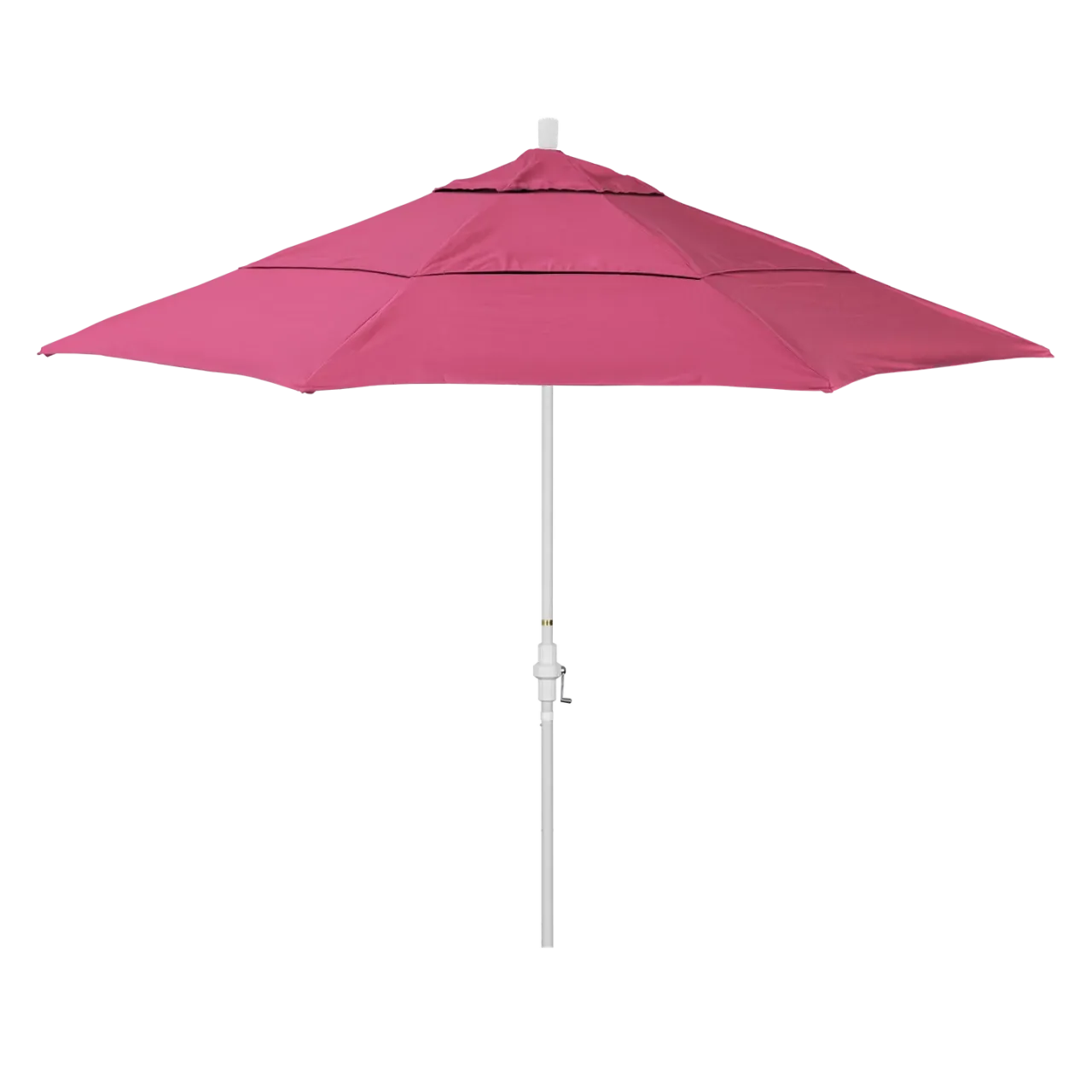 California Umbrella Golden State Series 11 ft Patio Umbrella: Collar Tilt, Crank Lift, and Aluminum Construction
