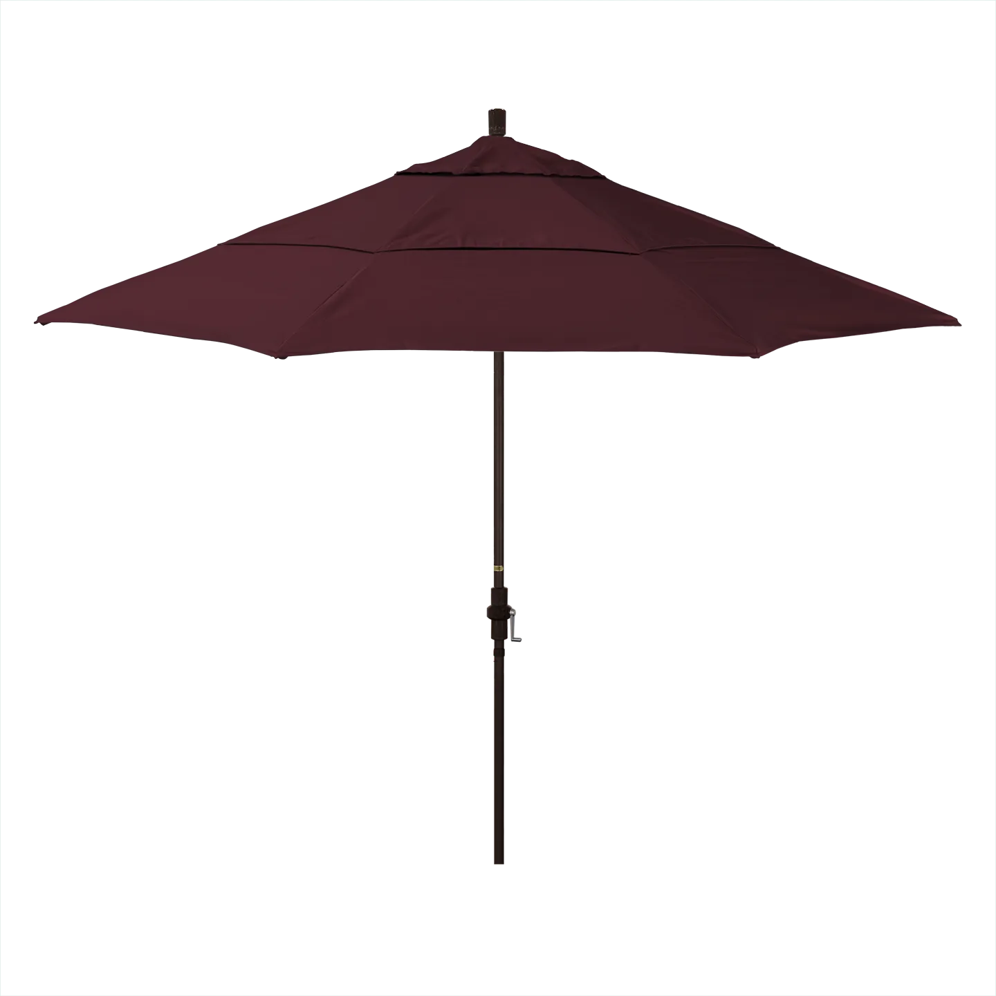 California Umbrella Golden State Series 11 ft Patio Umbrella: Collar Tilt, Crank Lift, and Aluminum Construction
