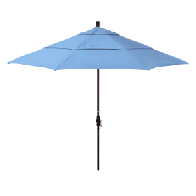 California Umbrella Golden State Series 11 ft Patio Umbrella: Collar Tilt, Crank Lift, and Aluminum Construction