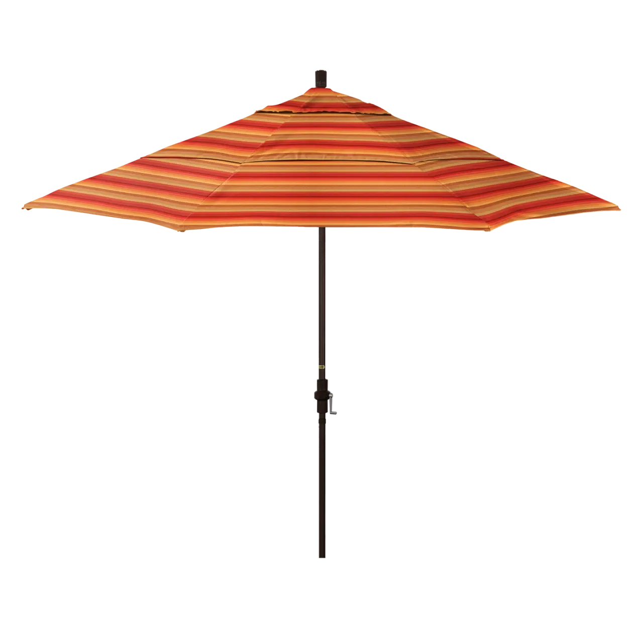 California Umbrella Golden State Series 11 ft Patio Umbrella: Collar Tilt, Crank Lift, and Aluminum Construction