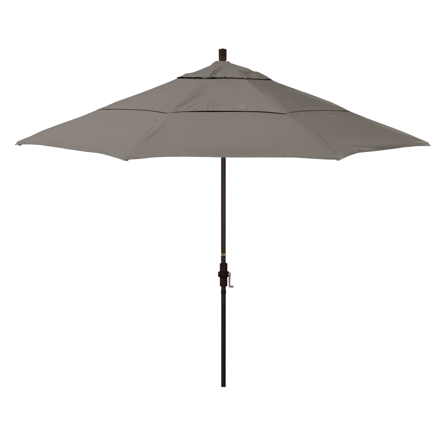 California Umbrella Golden State Series 11 ft Patio Umbrella: Collar Tilt, Crank Lift, and Aluminum Construction