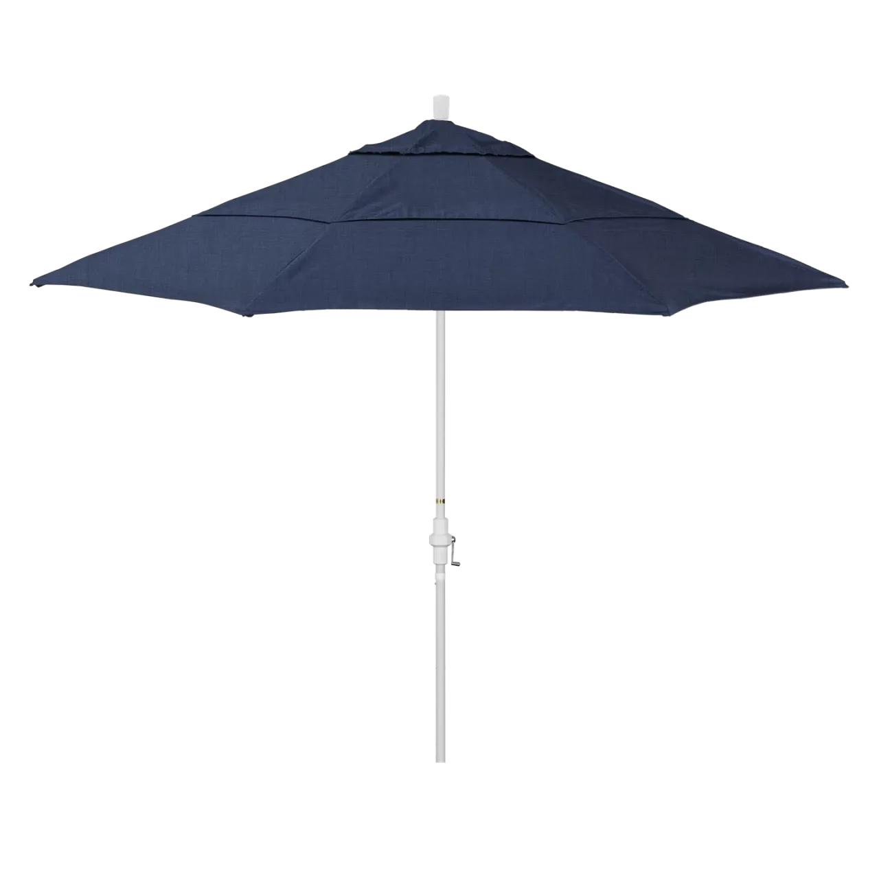 California Umbrella Golden State Series 11 ft Patio Umbrella: Collar Tilt, Crank Lift, and Aluminum Construction