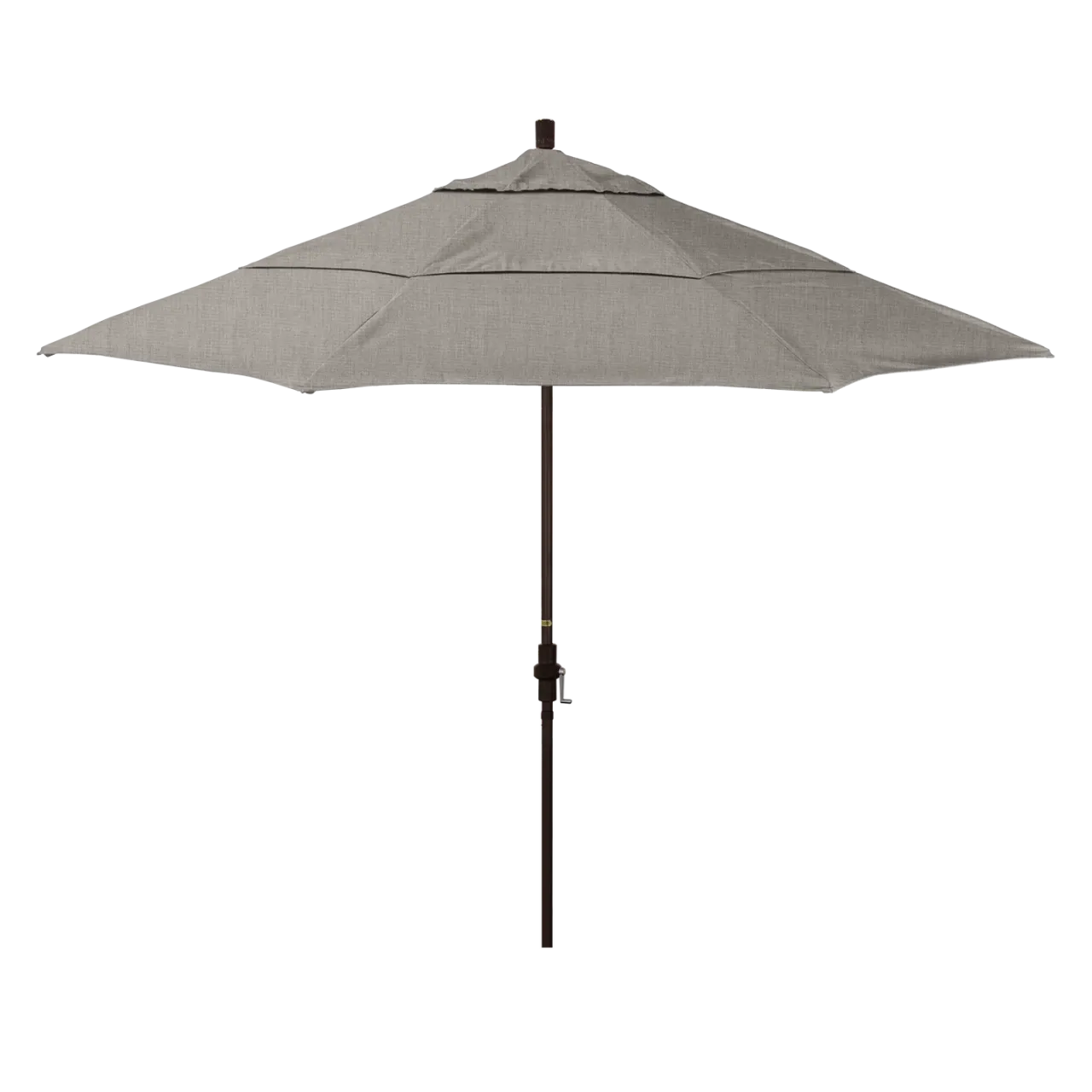 California Umbrella Golden State Series 11 ft Patio Umbrella: Collar Tilt, Crank Lift, and Aluminum Construction