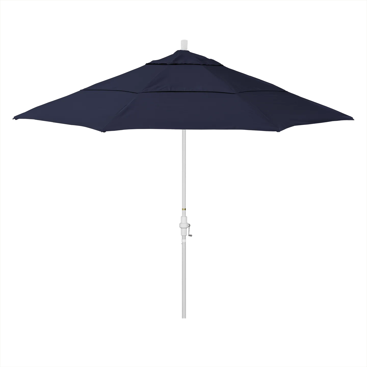 California Umbrella Golden State Series 11 ft Patio Umbrella: Collar Tilt, Crank Lift, and Aluminum Construction