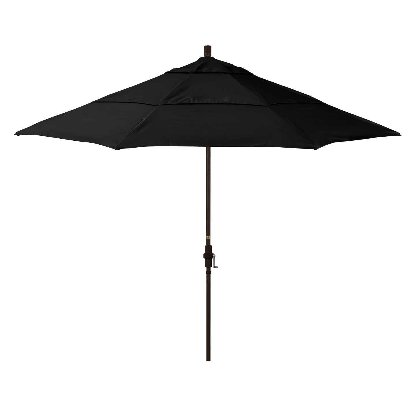 California Umbrella Golden State Series 11 ft Patio Umbrella: Collar Tilt, Crank Lift, and Aluminum Construction