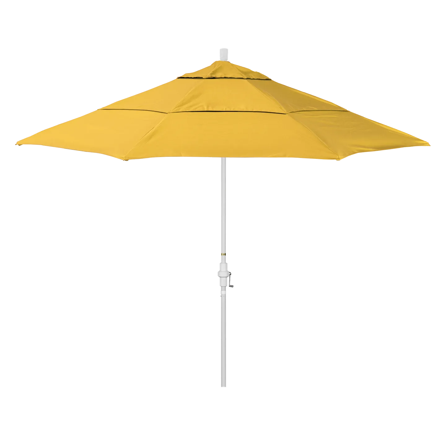 California Umbrella Golden State Series 11 ft Patio Umbrella: Collar Tilt, Crank Lift, and Aluminum Construction