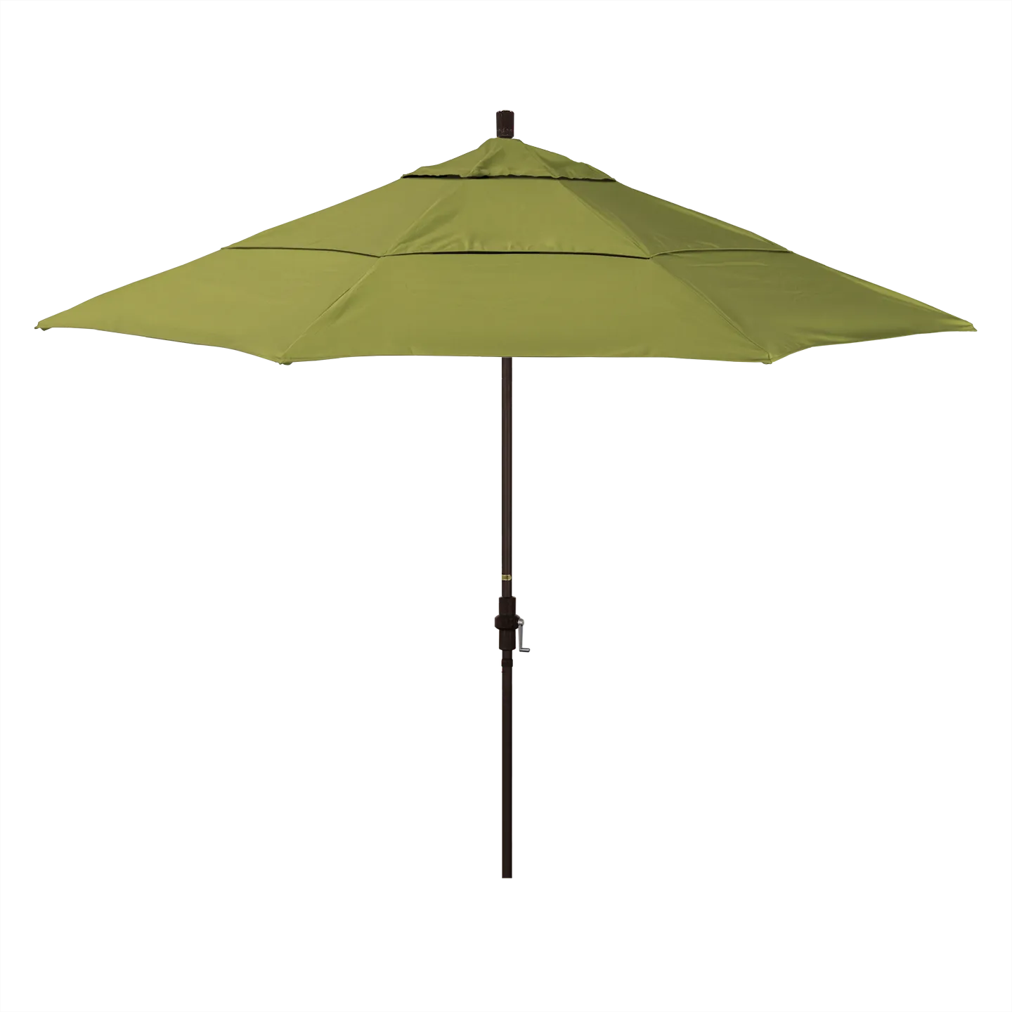 California Umbrella Golden State Series 11 ft Patio Umbrella: Collar Tilt, Crank Lift, and Aluminum Construction