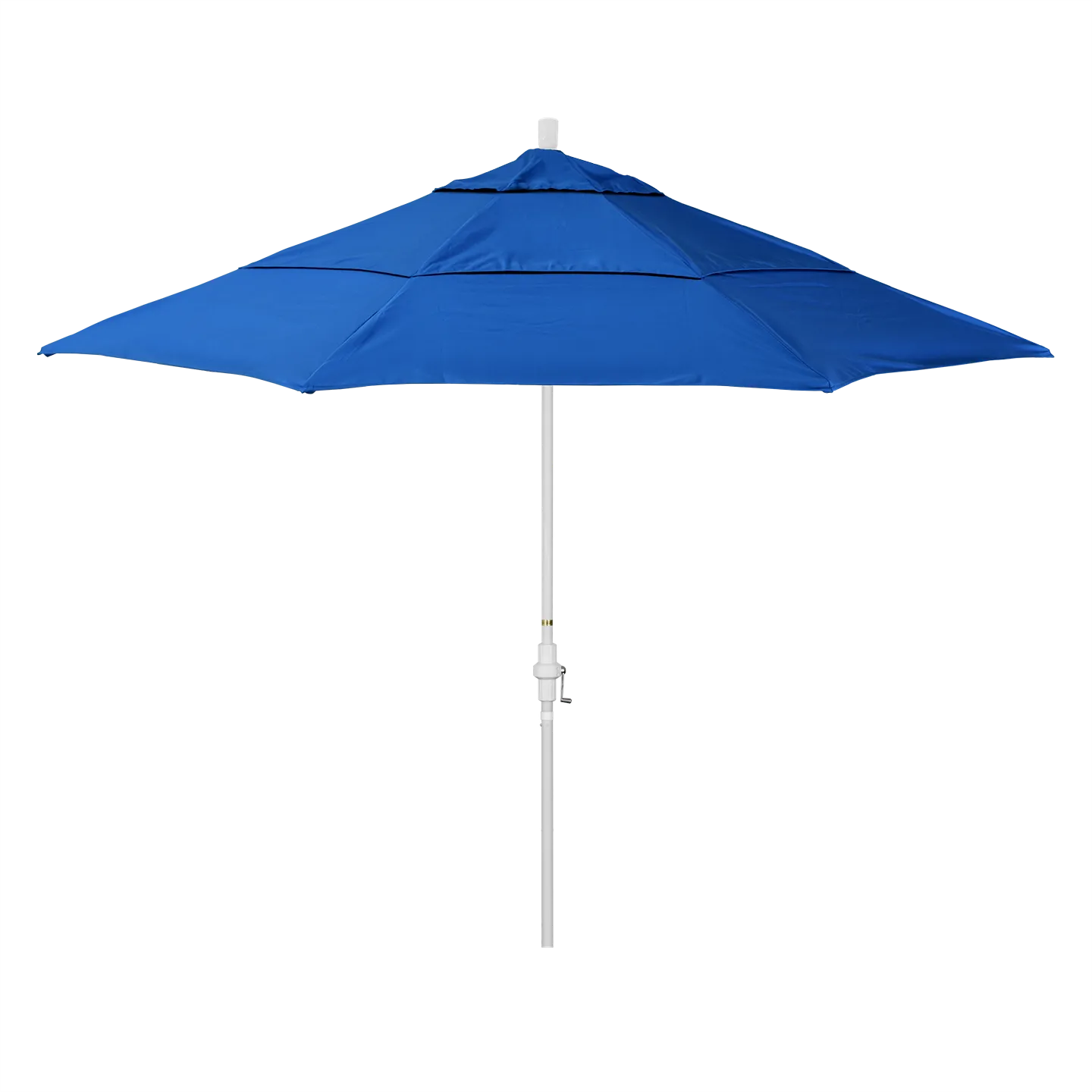 California Umbrella Golden State Series 11 ft Patio Umbrella: Collar Tilt, Crank Lift, and Aluminum Construction