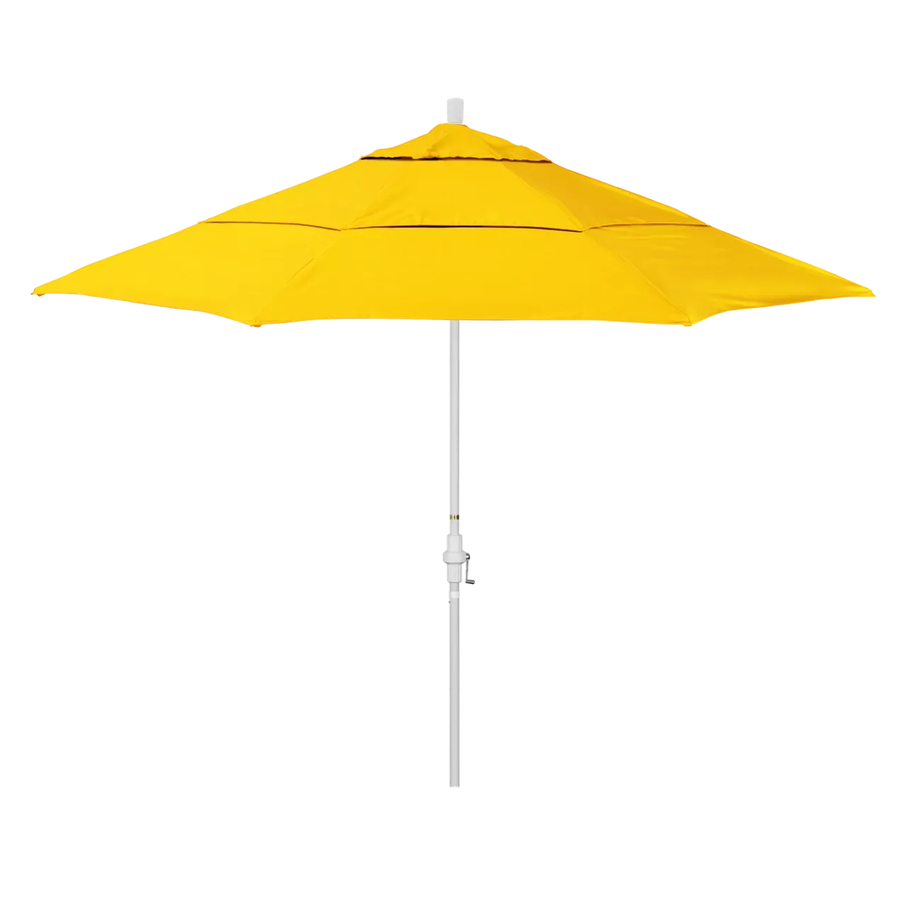 California Umbrella Golden State Series 11 ft Patio Umbrella: Collar Tilt, Crank Lift, and Aluminum Construction