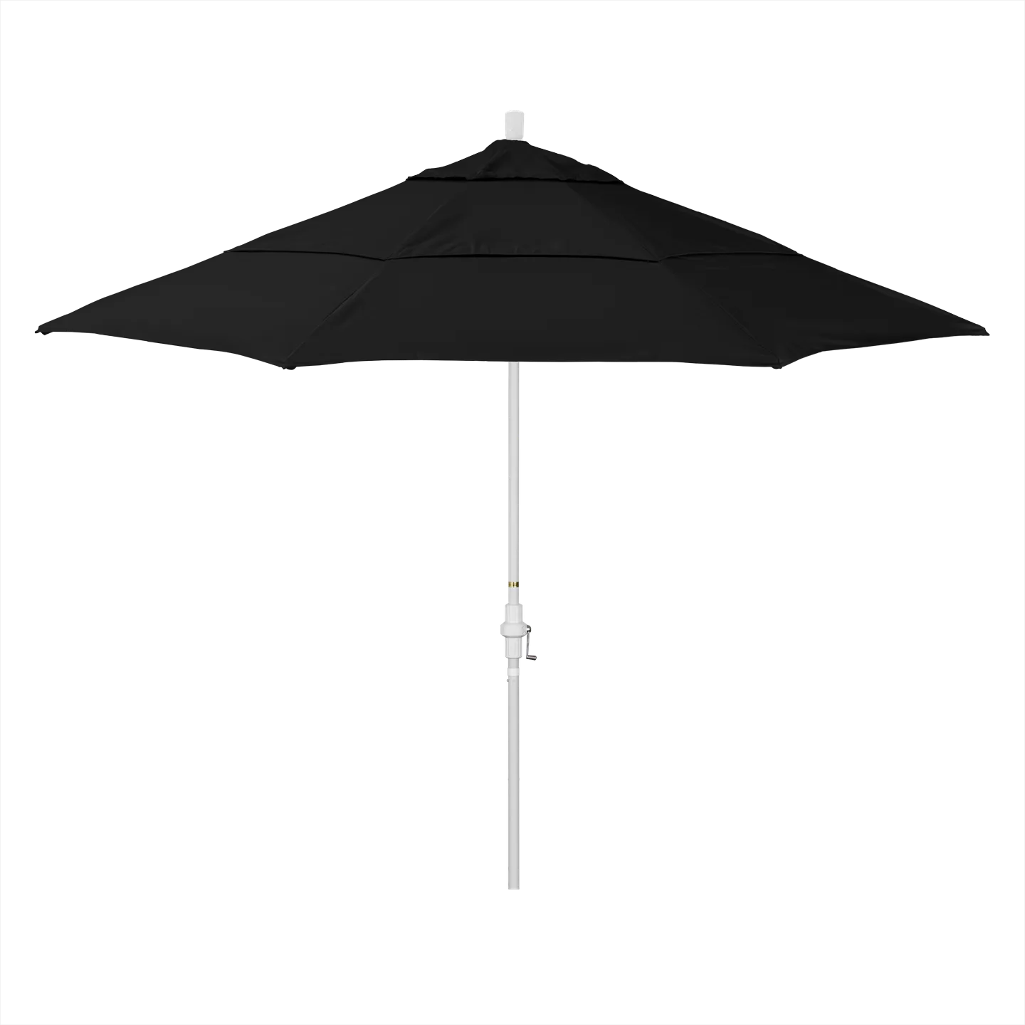 California Umbrella Golden State Series 11 ft Patio Umbrella: Collar Tilt, Crank Lift, and Aluminum Construction