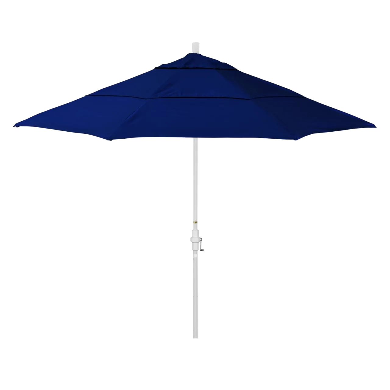 California Umbrella Golden State Series 11 ft Patio Umbrella: Collar Tilt, Crank Lift, and Aluminum Construction