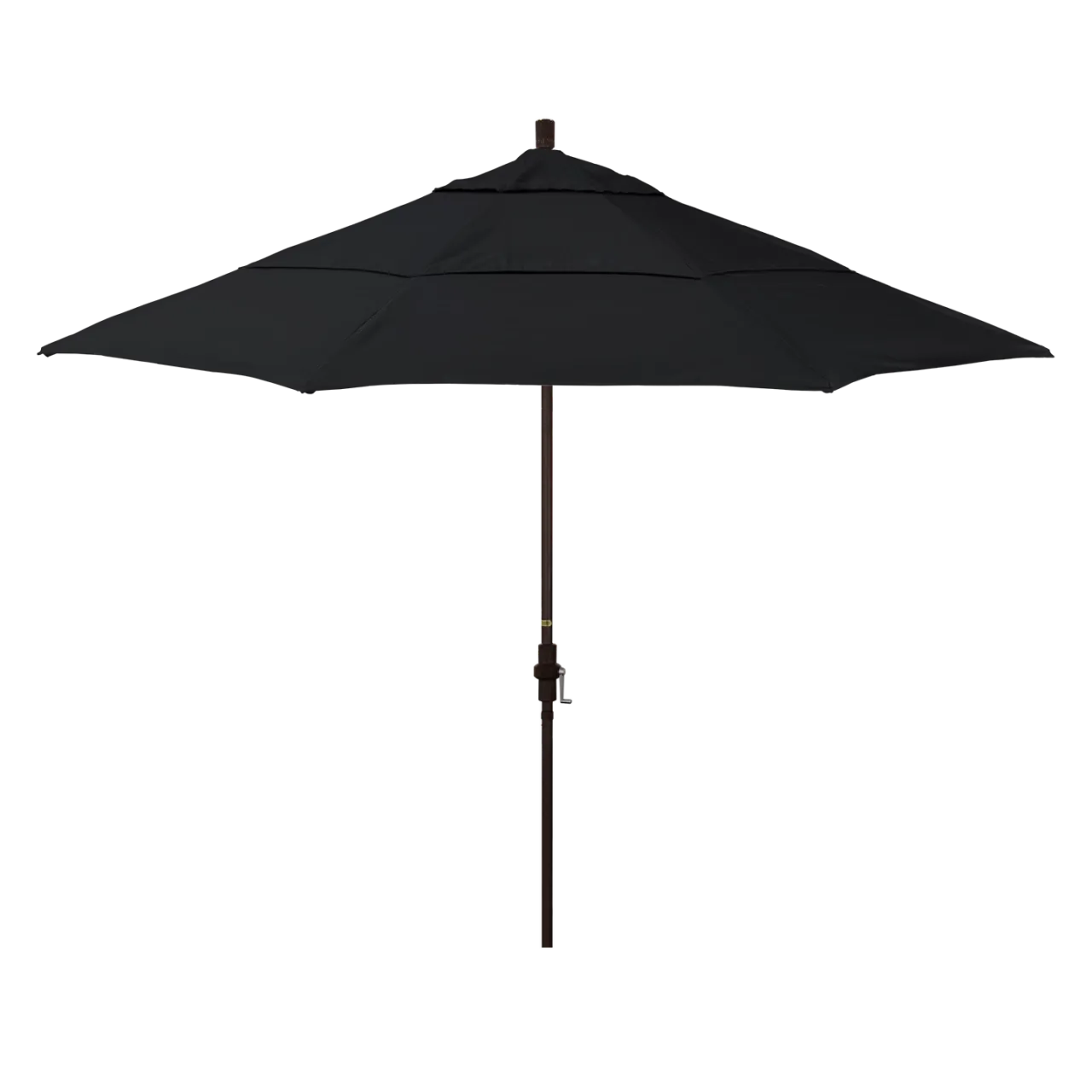 California Umbrella Golden State Series 11 ft Patio Umbrella: Collar Tilt, Crank Lift, and Aluminum Construction