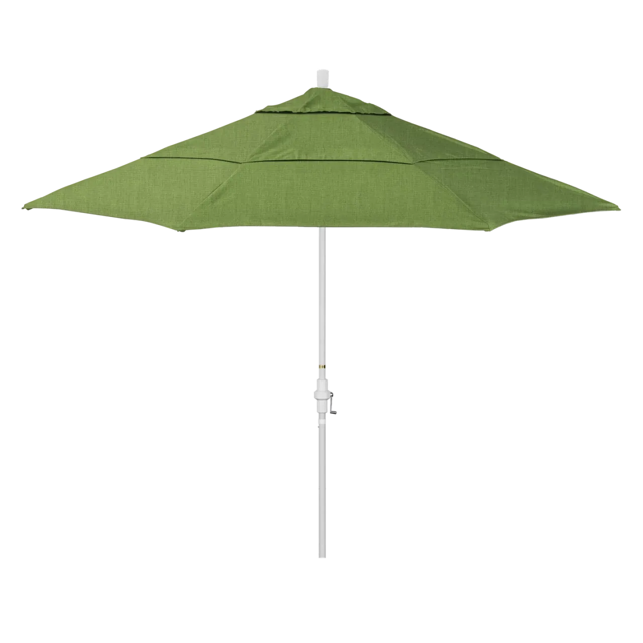 California Umbrella Golden State Series 11 ft Patio Umbrella: Collar Tilt, Crank Lift, and Aluminum Construction