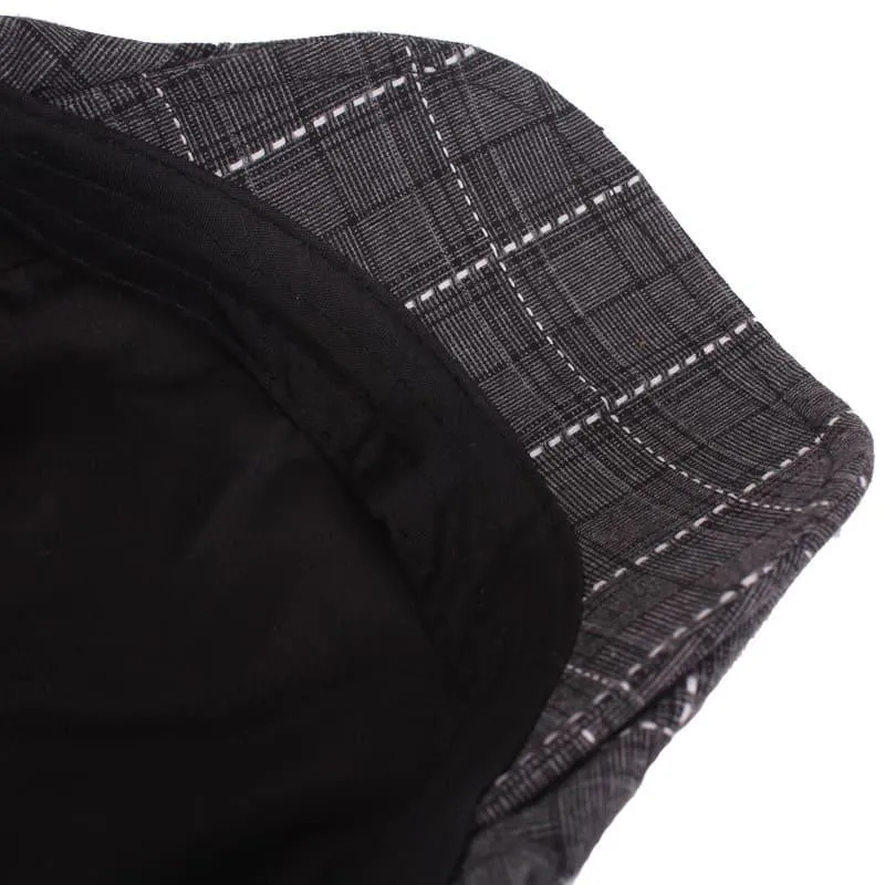 Campbell Plaid Cotton Flat Cap