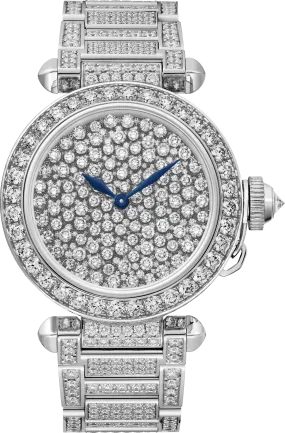 Cartier Pasha 35 mm White Gold & Diamonds Lady's Watch