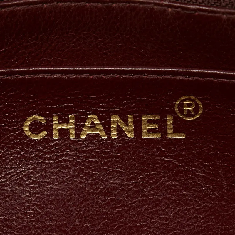Chanel Diana Bag Classic Single Flap Bag Lambskin Leather Black Vintage Medium