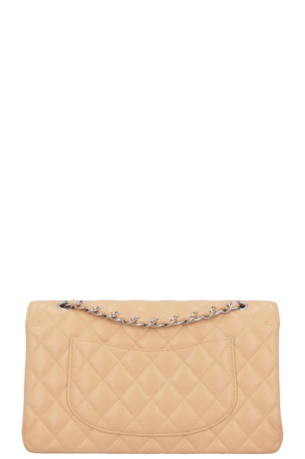 CHANEL Small Double Flap Bag Caviar Beige