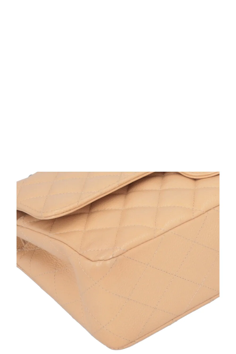 CHANEL Small Double Flap Bag Caviar Beige