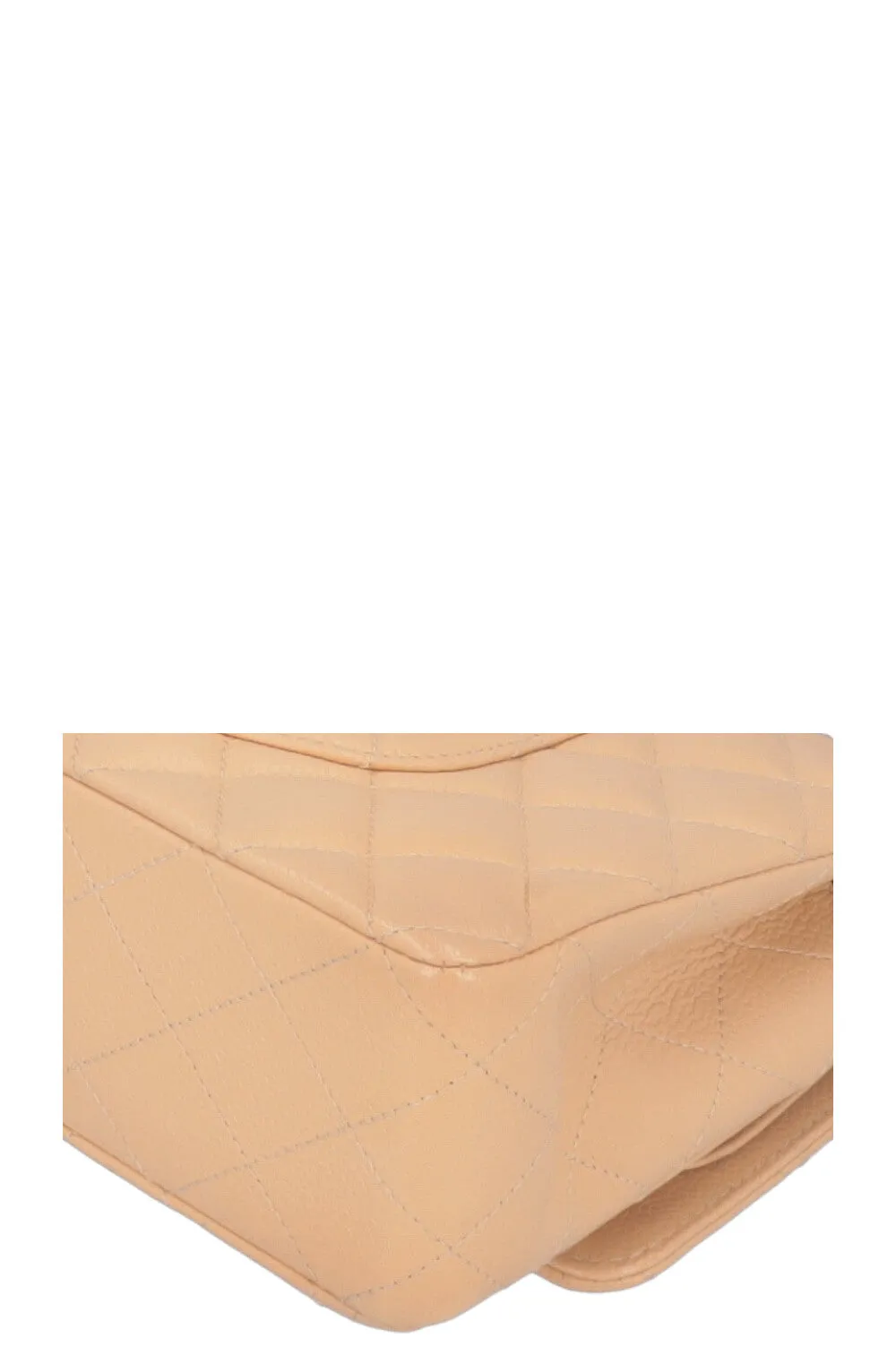 CHANEL Small Double Flap Bag Caviar Beige