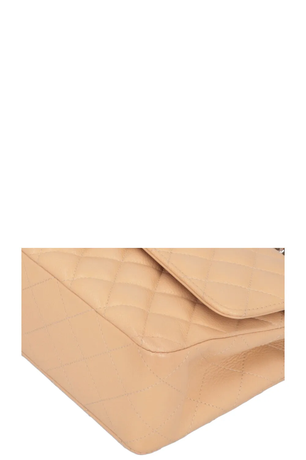 CHANEL Small Double Flap Bag Caviar Beige
