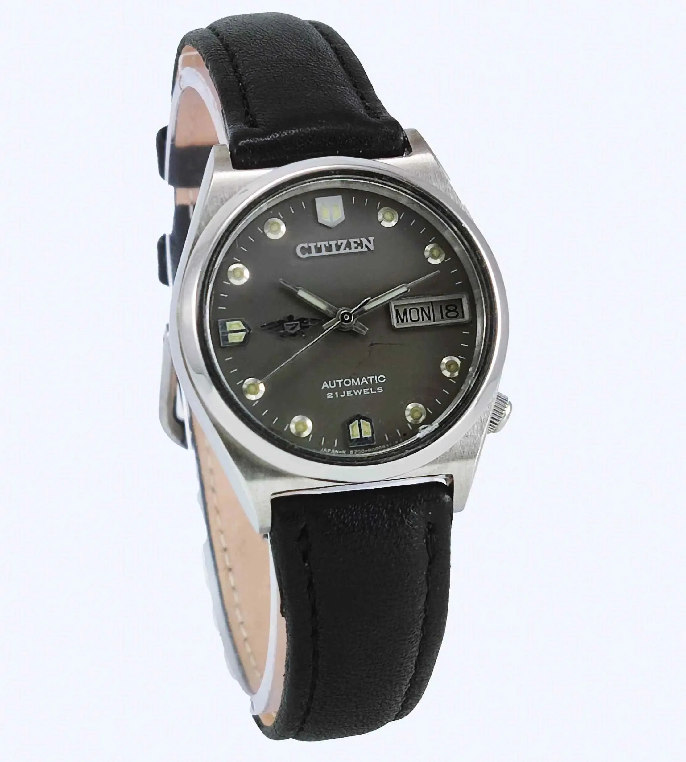 Citizen Automatic 8200A Gray Dial 21 Jewels Day Date Men's Watch