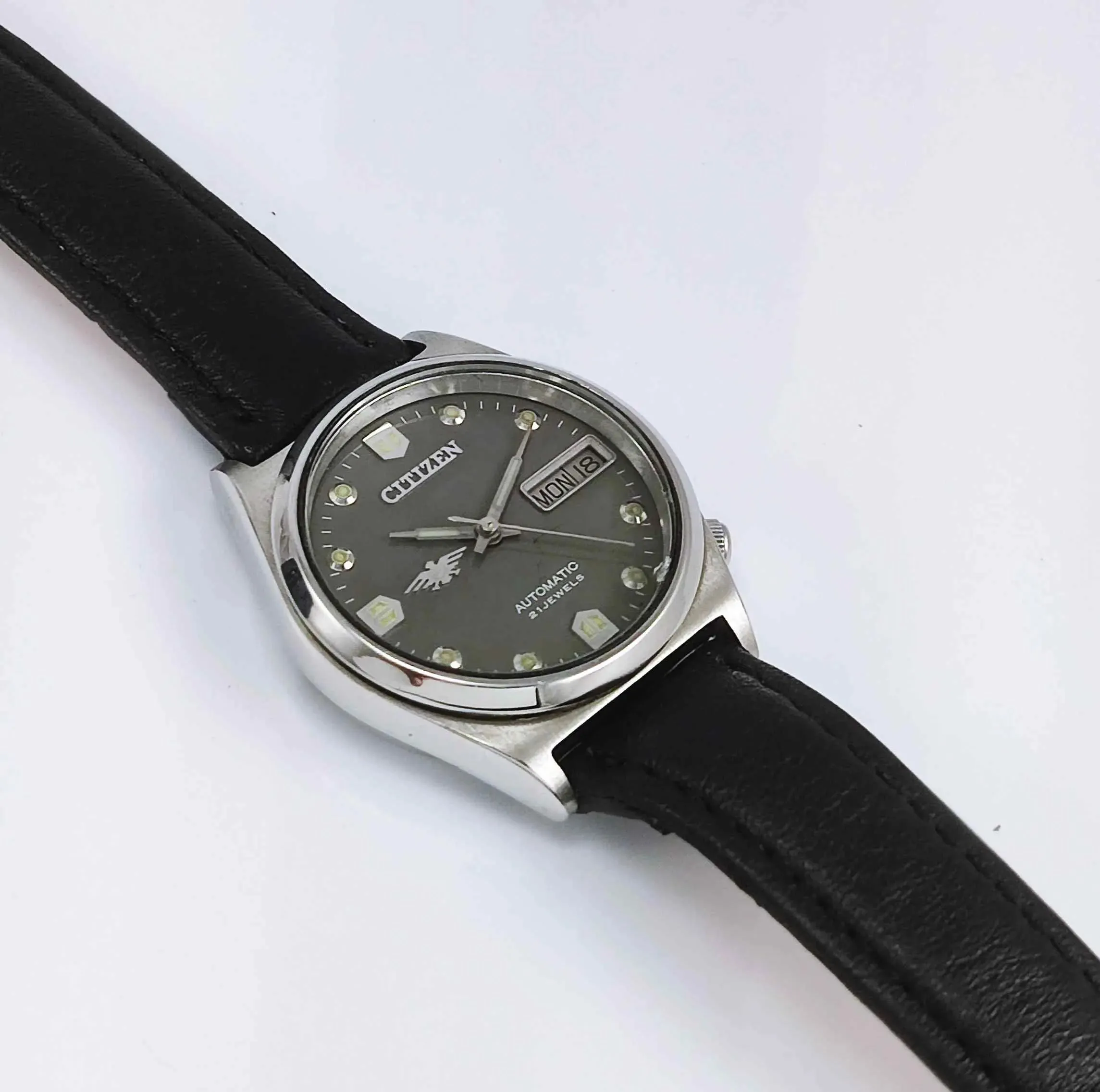 Citizen Automatic 8200A Gray Dial 21 Jewels Day Date Men's Watch