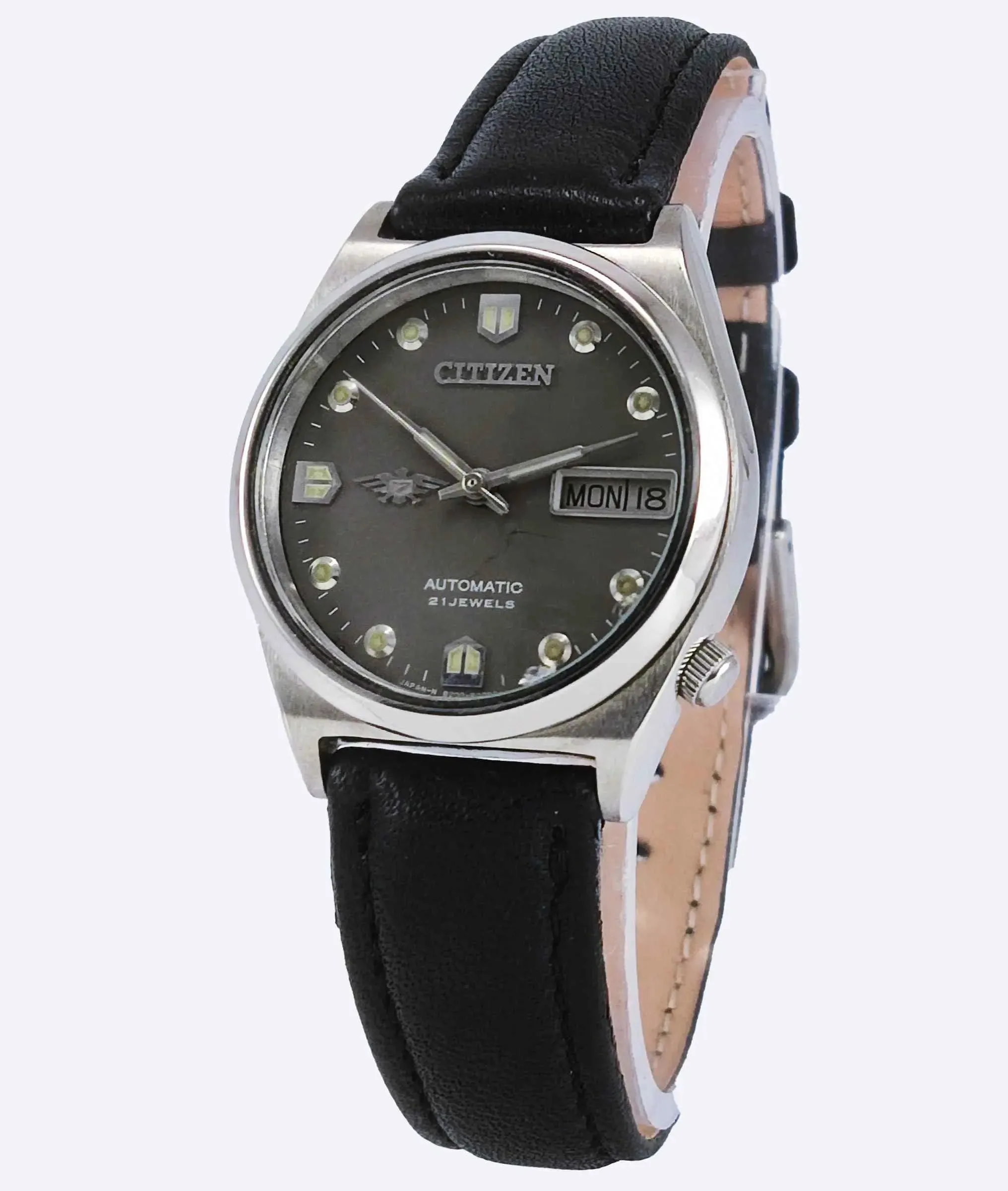 Citizen Automatic 8200A Gray Dial 21 Jewels Day Date Men's Watch