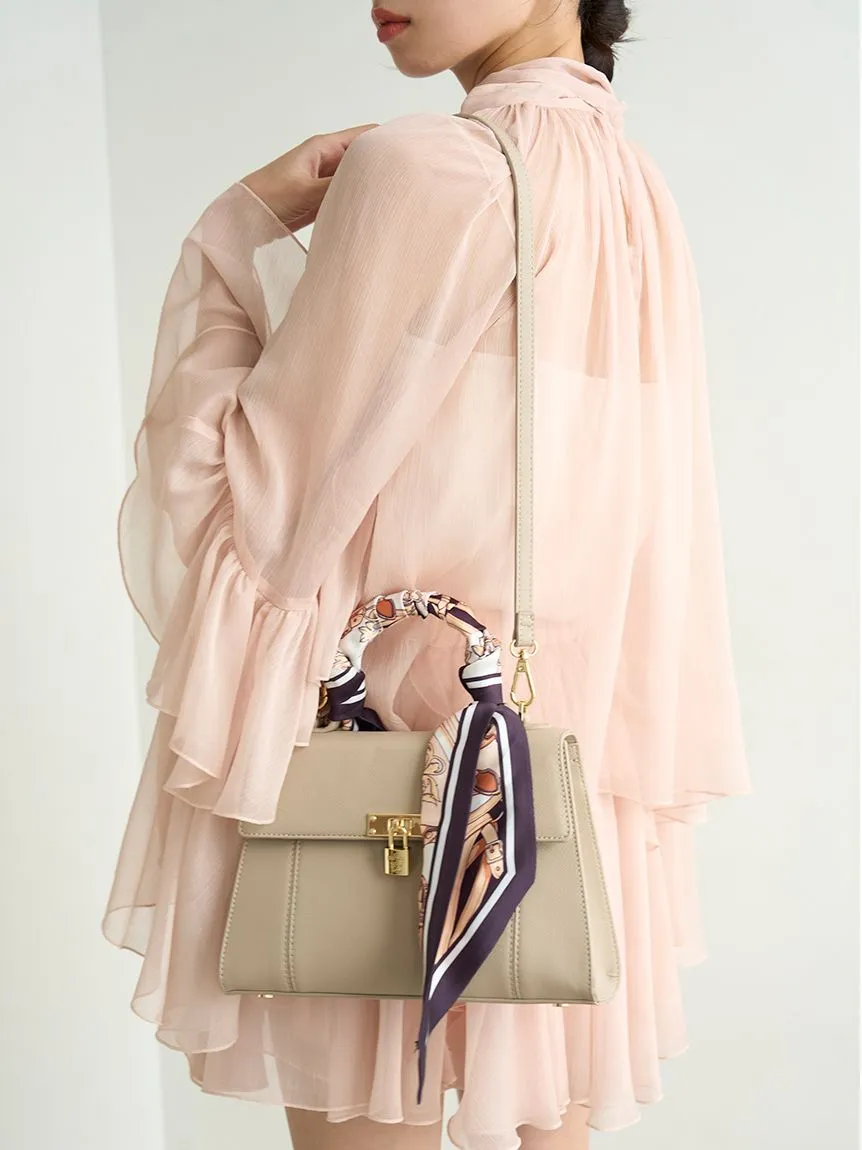Convertible Shoulder Bag with Scarf Wrap Handle