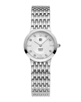 COVER Langham Diamond Mini Steel Watch, Full Silver
