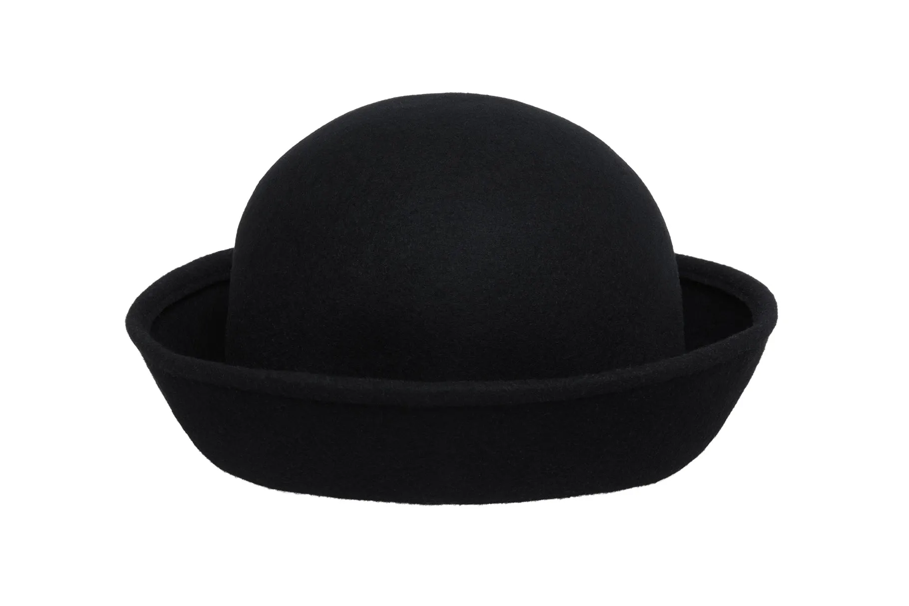 Crown Hat in Black Wool