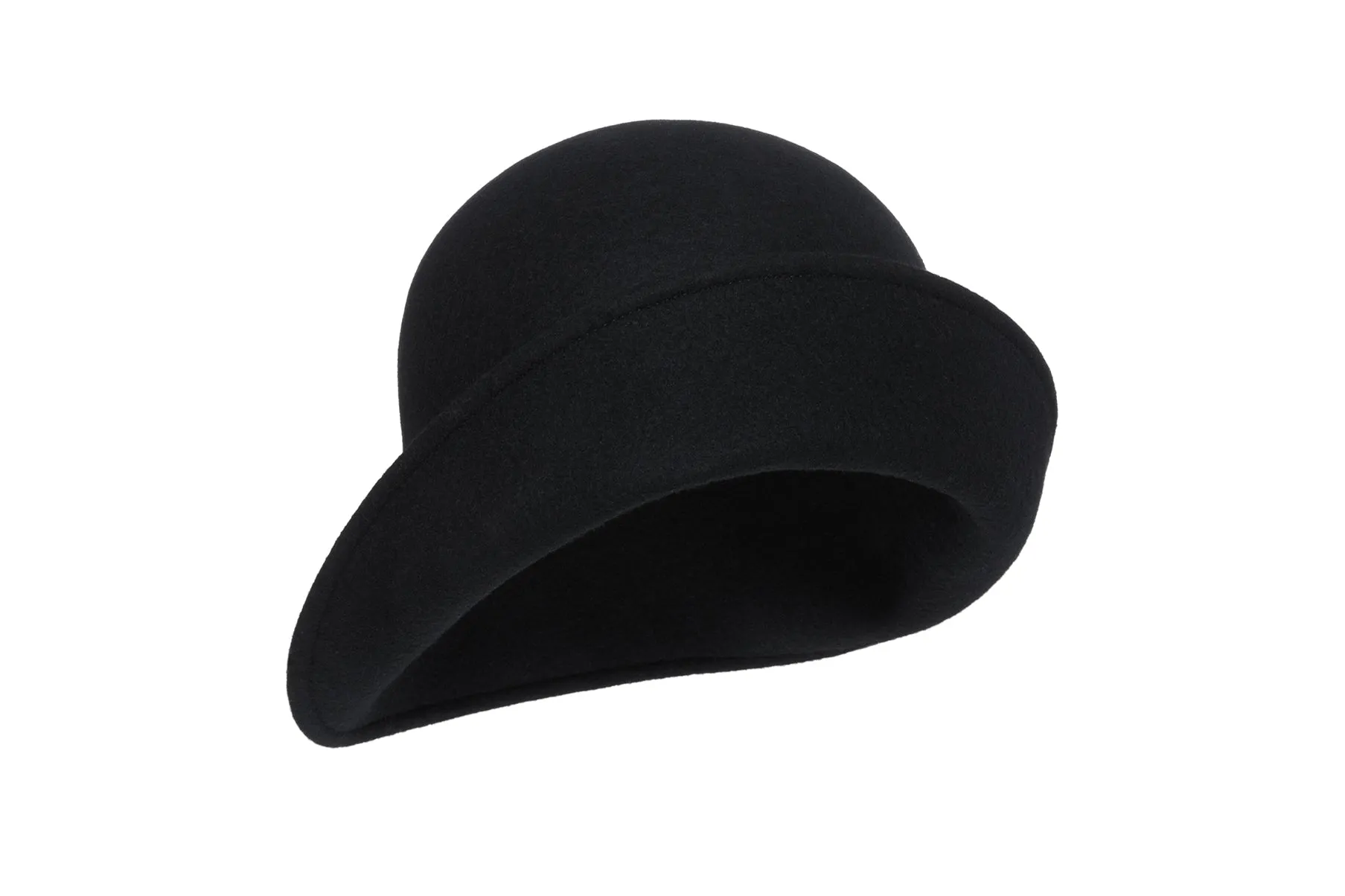 Crown Hat in Black Wool