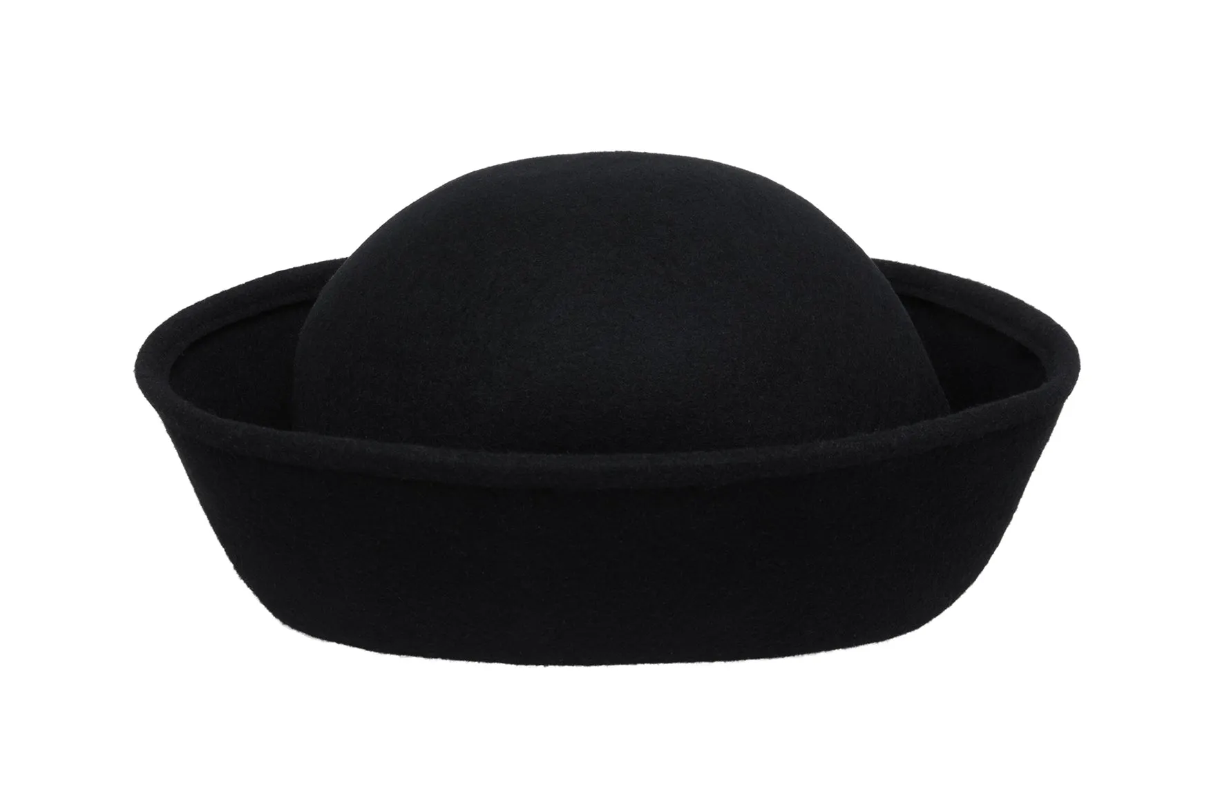 Crown Hat in Black Wool