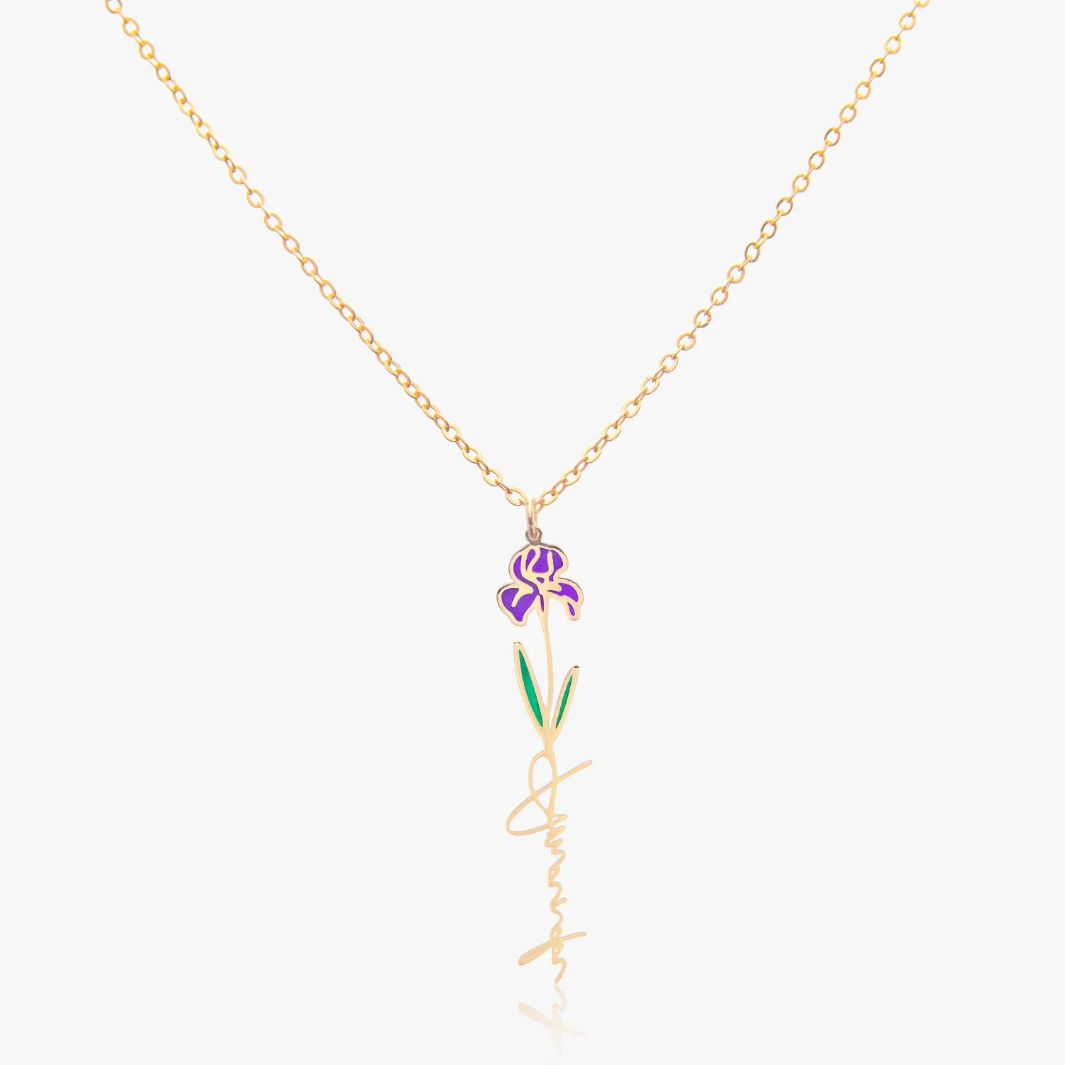Custom Birth Flower Necklace