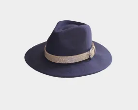 Deep Plum 100% Wool Panama Style Hat - The Aspen