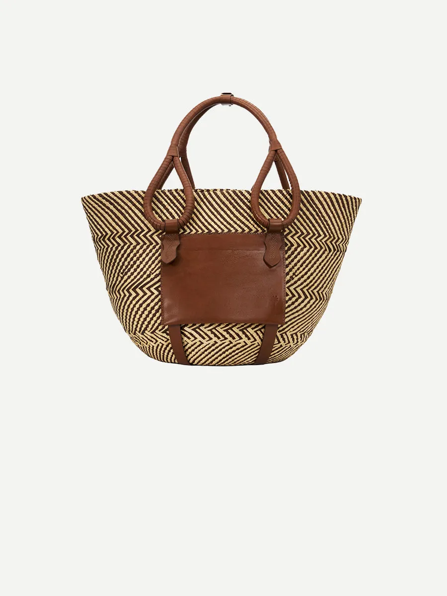 Destination Seaside Tote Bag in Wood and Sand